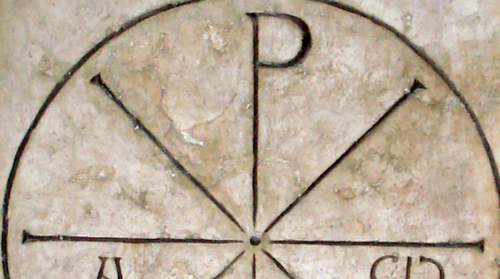 Chi Rho kombiniert mit Alpha und Omega, 1669 Kathedrale Mailand